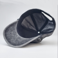 Casquette sportive 5 panneaux en sergé de coton lavé, broderie main avec logo personnalisé, vente en gros