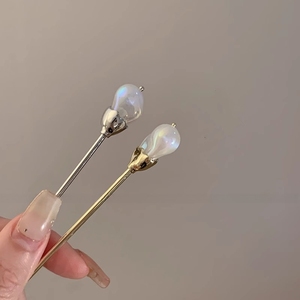 Sucette forme décorative épingle à cheveux baguettes bijoux de cheveux pour femmes Simple élégant boule ronde métal cheveux bâton fourchette <span class=keywords><strong>Chignon</strong></span> broche - Product Image 3