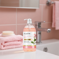 Gel Douche Corporel Hydratant et Éclaircissant à la Rose, Sans Sulfate, Écologique, Parfumé aux Herbes, de Luxe, Marque Privée OEM, pour Peaux Sèches
