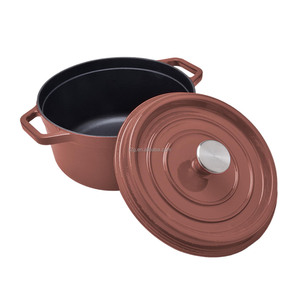 Olla ovalada de hierro fundido esmaltado de alta resistencia con doble asa para cocinar salsas, horno holandés de hierro fundido esmaltado - Product Image 3