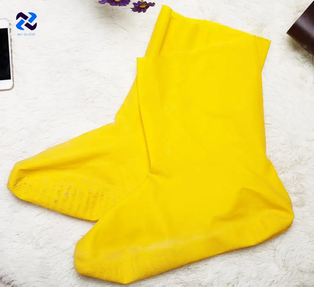 Factory direct sale anti-skid chemical resistant safety rubber latex boots shoe cover