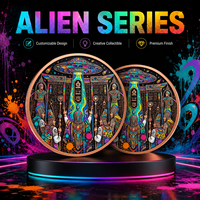 Pièce de monnaie interstellaire en cuivre pur 999 de 1 oz, 3D en relief, colorée UV, effet proof-like, Voyageur Galactique, Artisanat Métallique Artistique