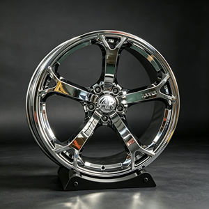 Rueda de Aleación de Aluminio Cromado Auron 5x17 de Una Pieza para Automóviles de Pasajeros, Mejora de Rendimiento, PCD 114.3mm, para Benz - Product Image 1