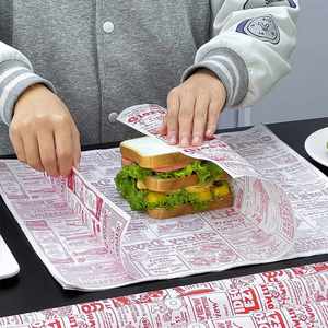 Custom Printed <b>Food</b> Grade PE Greaseproof Biodegradable Eco-Friendly Disposable <b>Wrapping</b> <b>Paper</b> for Hotdog Sandwiches - Product Image 6