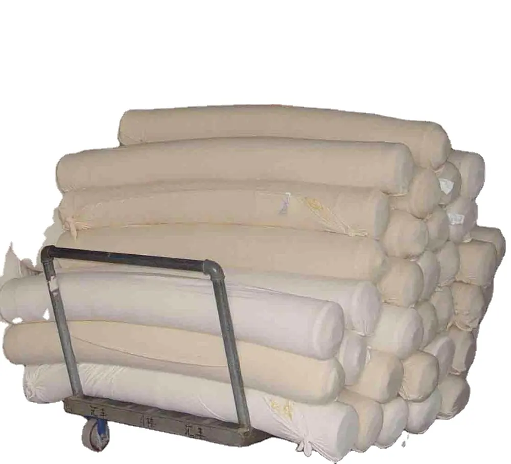 Kain Poliester 40 Katun 60 Putih Campur untuk Set Tempat Tidur