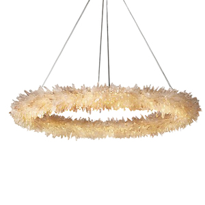 Hiện Đại USA Phong Cách Mới Nhất Sang Trọng Trần Lớn Vòng Vòng Brazil Đá Tự Nhiên Đá Thạch Anh Đèn Chùm Pha Lê - Product Image 1