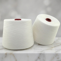 Fil de coton 100% pur blanc brut de haute qualité, directement de l'usine chinoise, 21S 32S 40S, super doux, antibactérien, pour tricot à la main, tissage et couture
