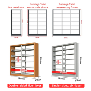 Металлические книжные полки для библиотек, детские стеллажи для книг, стеллажи для школьных библиотек и книжных магазинов, железные книжные шкафы - Product Image 4