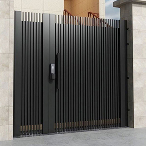 Puerta oscilante eléctrica decorativa <span class=keywords><strong>de</strong></span> <span class=keywords><strong>aluminio</strong></span>, puerta <span class=keywords><strong>de</strong></span> estilo moderno a <span class=keywords><strong>precio</strong></span> competitivo para casa - Product Image 1