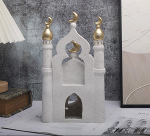 Décorations en résine DAMAI Eid Moubarak, ornements dorés en forme de lune, château, étoile, fournitures artisanales pour la maison, décoration musulmane du Ramadan - Product Image 6