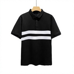 Men's Breathable Print Jersey Color-Block for Shirt-Premium Slim-Fit Collared Short-Sleeve <b>Top</b> for Summer - Product Image 4