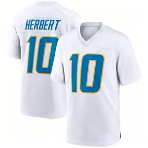 Vente en gros de maillots de football américain brodés # 10 Justin Herbert Maillot de football américain pour hommes Los Angeles - Product Image 2