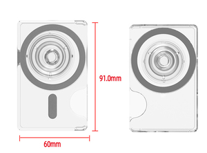 Portefeuille magnétique translucide Minibook, porte-cartes de crédit personnalisé, portefeuille Msafe, support réglable, porte-monnaie fin, cadeau pour iPhone - Product Image 6