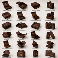 Boîte cadeau rigide pliable en carton, personnalisée, écologique, grande, finition mate, marron, fermeture magnétique