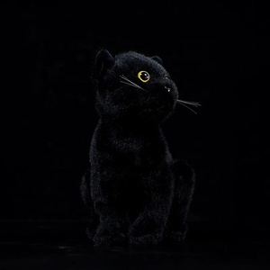 Mèo Real Life Đồ Chơi Sang Trọng Mèo Mềm Màu Đen Ngồi Đồ Chơi Nhồi Bông Giống Như Thật Trang Trại Động Vật Mèo Con Đồ Chơi Quà Tặng Cho Trẻ Em - Product Image 4