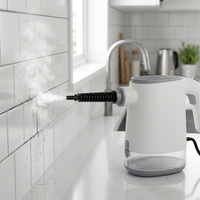 Nettoyeur vapeur portatif pour un nettoyage en profondeur sans effort, réservoir compact, autonomie de 15 minutes, comptoirs de cuisine, meubles de salon, voiture