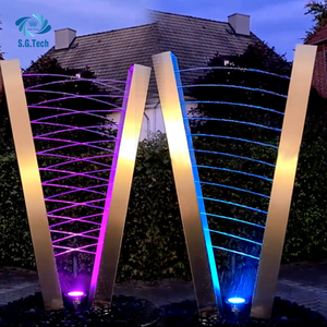 Grafische Wasserspiel-Dekoration für Innenräume, Einkaufszentren, Außenbereiche, Gärten, Pools, Wasserbrunnen, Regenvorhang, Maßgefertigter Wasservorhang - Product Image 2