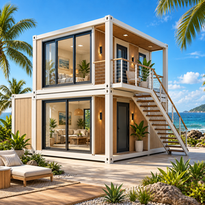 Casa Contenedor de Acero Móvil de 4 Dormitorios Completamente Equipada, Expandible de 20/40 pies con Terraza, Diseño Moderno, 2 Años de Garantía - Product Image 1