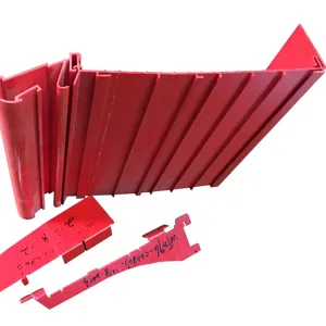 Perfil de extrusión de PVC de cabezal rojo grande, piezas extruidas de plástico de 277mm de ancho para promoción, cubierta de señalización de exhibición, PC acrílico ABS PMMA