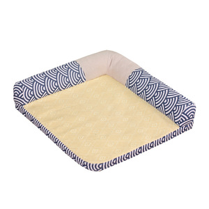Coussin pour chat de style japonais, rectangulaire, à motifs géométriques, lavable, pour l'été - Product Image 5
