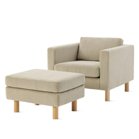Fauteuil Club Moderne pour Hôtel, Mobilier Confortable, Fauteuils Inclinables en Tissu, Sièges de Salon, Chaise d'Appoint pour Chambre et Appartement, Chaise de Loisirs