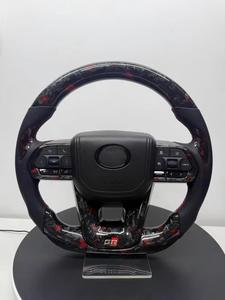 Volant en fibre de carbone forgé de qualité supérieure compatible avec <span class=keywords><strong>Toyota</strong></span> Noah Alphard Vellfire Estima Prado Land Cruiser Mod - Product Image 5