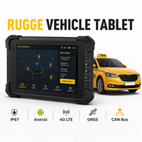 7 Inch Rugged Vehicle Tablet IP67 Waterproof Android Linux MDT with 4G LTE CAN Bus GPS for Taxi Dispatch and Fleet Management