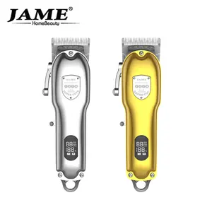 JAME macchina per tagliare i capelli robusta custodia interamente in metallo design Senior Cordless barbiere Clipper display a LED di alta qualità per uomo