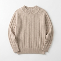 Pulls en cachemire à col rond pour hommes, chauds et luxueux, pour l'automne, anti-rides, respirants, anti-rétrécissement