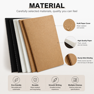 Quaderno A4/A5 con Copertina Morbida in Carta Kraft Certificata, Personalizzabile con Logo, Stile Minimalista per Scuola e Ufficio - Product Image 2