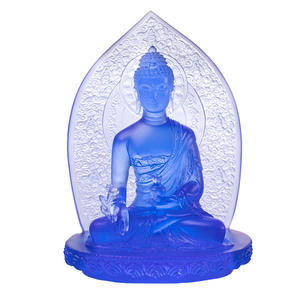 Artfamily En gros Ornements décoratifs géants en verre cristal rétroéclairé, <span class=keywords><strong>Art</strong></span> en verre moulé à <span class=keywords><strong>la</strong></span> main Bouddha de <span class=keywords><strong>la</strong></span> Guérison, technique de <span class=keywords><strong>la</strong></span> cire perdue - Product Image 1