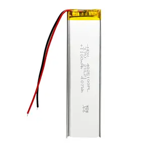Литий-полимерная аккумуляторная батарея IEC62133 UN38.3 MSDS, 4025100, 3,7 в, 1100 мАч, 1200 мАч