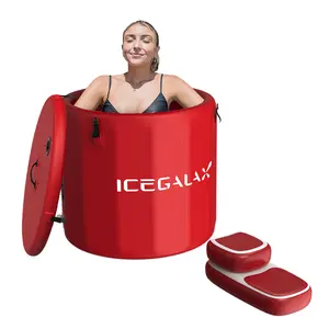 ICEGALAX Banheira de gelo portátil para mergulho a frio, banheira de terapia fria para atletas, cápsula de recuperação esportiva para adultos