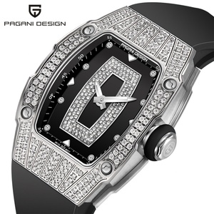 Reloj de Pulsera Elegante para Mujer PAGANI DESIGN, de Lujo, con Caja Tonneau, Movimiento de Cuarzo Suizo Ronda, con Diamantes Incrustados, Montre Femme - Product Image 1