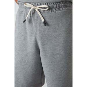 Ensemble de shorts basiques gris chiné coupe oversize pour homme Air Jones - Tissu épais en mélange de coton doux pour un style décontracté estival - Product Image 3