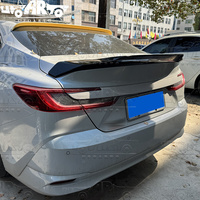Spoilers de voiture HS becquet de queue de canard noir brillant ABS fibre de carbone R Style lèvre arrière aileron d'aile de coffre pour Toyota Camry 2024