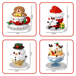 ที่ใส่ปากกาของซานตาคลอสชุดตัวต่อ3D ชุดคริสต์มาสอนุภาคขนาดเล็กพลาสติกสำหรับเด็กอายุ5ถึง7ปี - Product Image 6