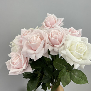 DREA <span class=keywords><strong>Rose</strong></span> Artificiali in Seta di Alta Qualità, Stelo Singolo, Effetto Realistico, <span class=keywords><strong>Blu</strong></span> e Rosa, per Decorazioni Matrimoniali - Product Image 1