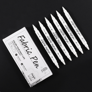 <span class=keywords><strong>Marqueur</strong></span> <span class=keywords><strong>textile</strong></span> permanent double pointe à encre à séchage rapide, couleur blanche, <span class=keywords><strong>pour</strong></span> travaux manuels DIY - Product Image 4