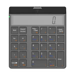 Custom Bluetooth Wireless Numeric Display 28 Keys POS Keyboard Commercial Financial Banking Calculator Computer Numeric Keypad