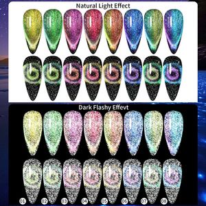 Vernis à ongles gel effet œil de chat diamant réfléchissant, effet cristal laser, longue tenue, brillance éclatante, pour usage professionnel en salon de manucure - Product Image 3