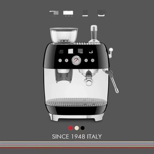 Machine à café expresso rétro de style italien avec jauge intégrée, mousseur à lait, pour barista à domicile, modèle EGF03 - Product Image 3