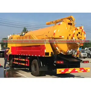 Vacuum and High pressure water pump Sewer Jetting cleaning ,DF Kingrun 4x2 road clean and suction truck,Sewer dredge