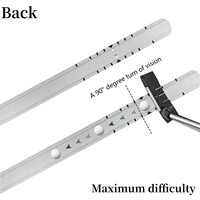 Règle de trajectoire de putter de golf portable et légère en alliage d'aluminium pour entraînement, accessoires de golf