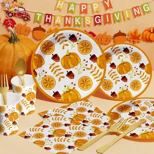 Eco-friendly Good Price Thanksgiving Disposable Dinnerware Set Party Supplies Party Tableware & Table Decorations