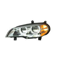 Pièces automobiles SJC pour BMW X5 E70 2008-2013, phare jaune et blanc DRL, double couleur, yeux d'ange, système d'éclairage de phare entièrement LED