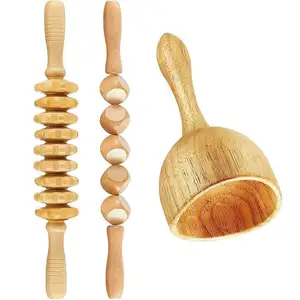 O toque natural: ferramentas de massagem de madeira experiência a cura holística com massagem de madeira