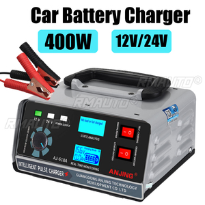 Chargeur de batterie de voiture 12V 24V 400W, puissance de charge, réparation en cinq étapes, charge rapide, ajustement automatique en hiver, accessoires de voiture - Product Image 1