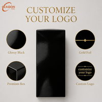 Boîte cadeau en papier noir brillant personnalisable avec votre logo, boîte en papier de luxe haute brillance pour cosmétiques, bijoux, vente en gros, usine