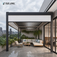 Pergola à toit à lamelles en aluminium sur mesure Progola pour les constructeurs et les entrepreneurs, terrasse, jardin, protection contre le soleil et la pluie